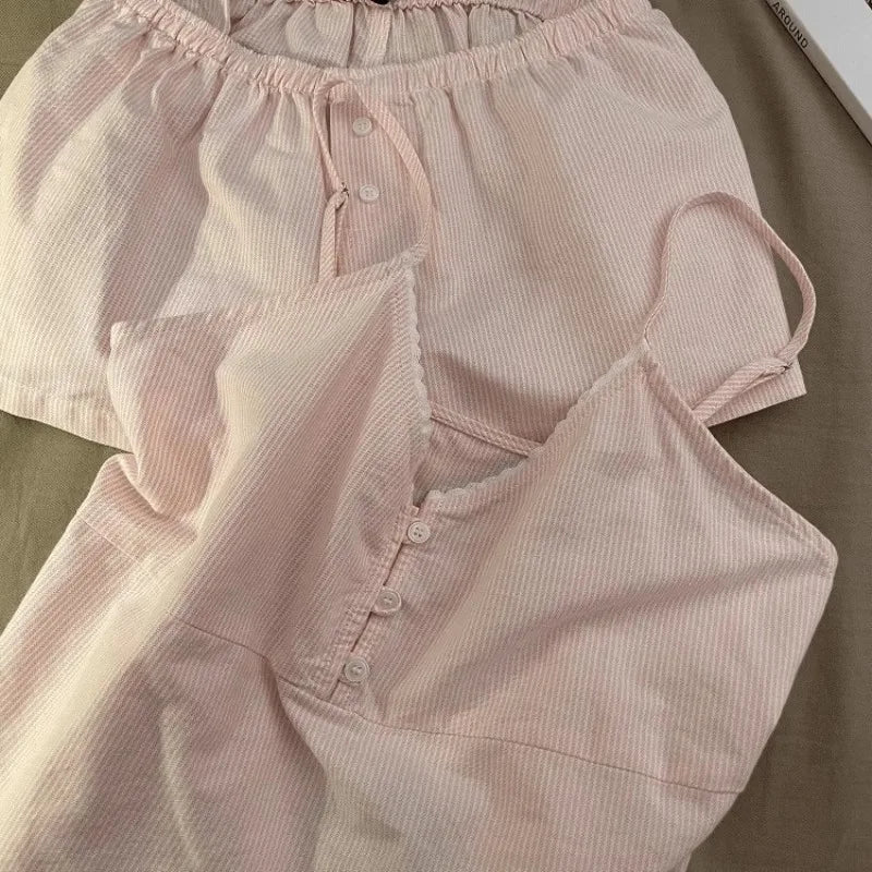 סט פיג'מה כותנה דגם איילה